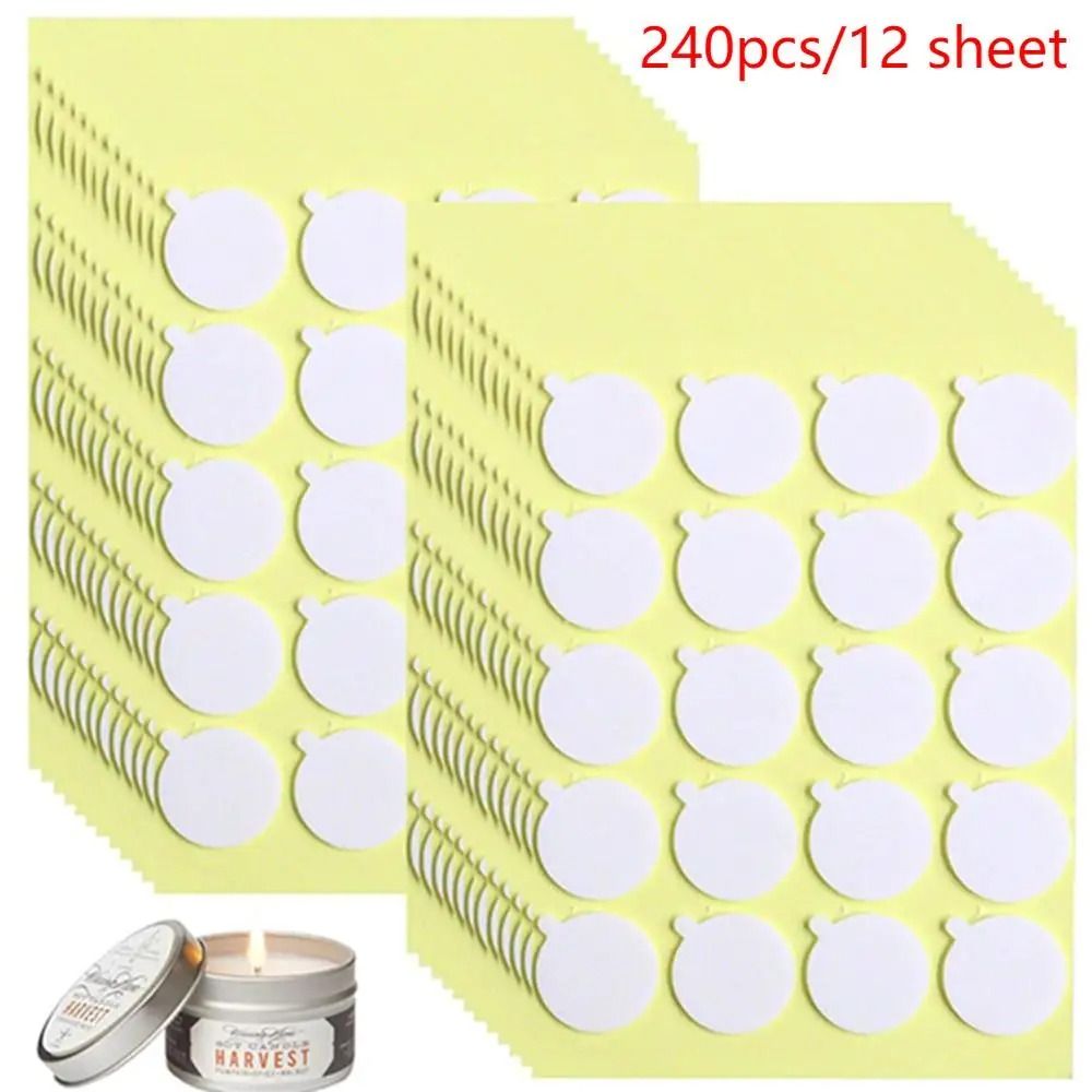 Candle Making Wicks - 240PCS Heat Resistance Candle Wick Stickers