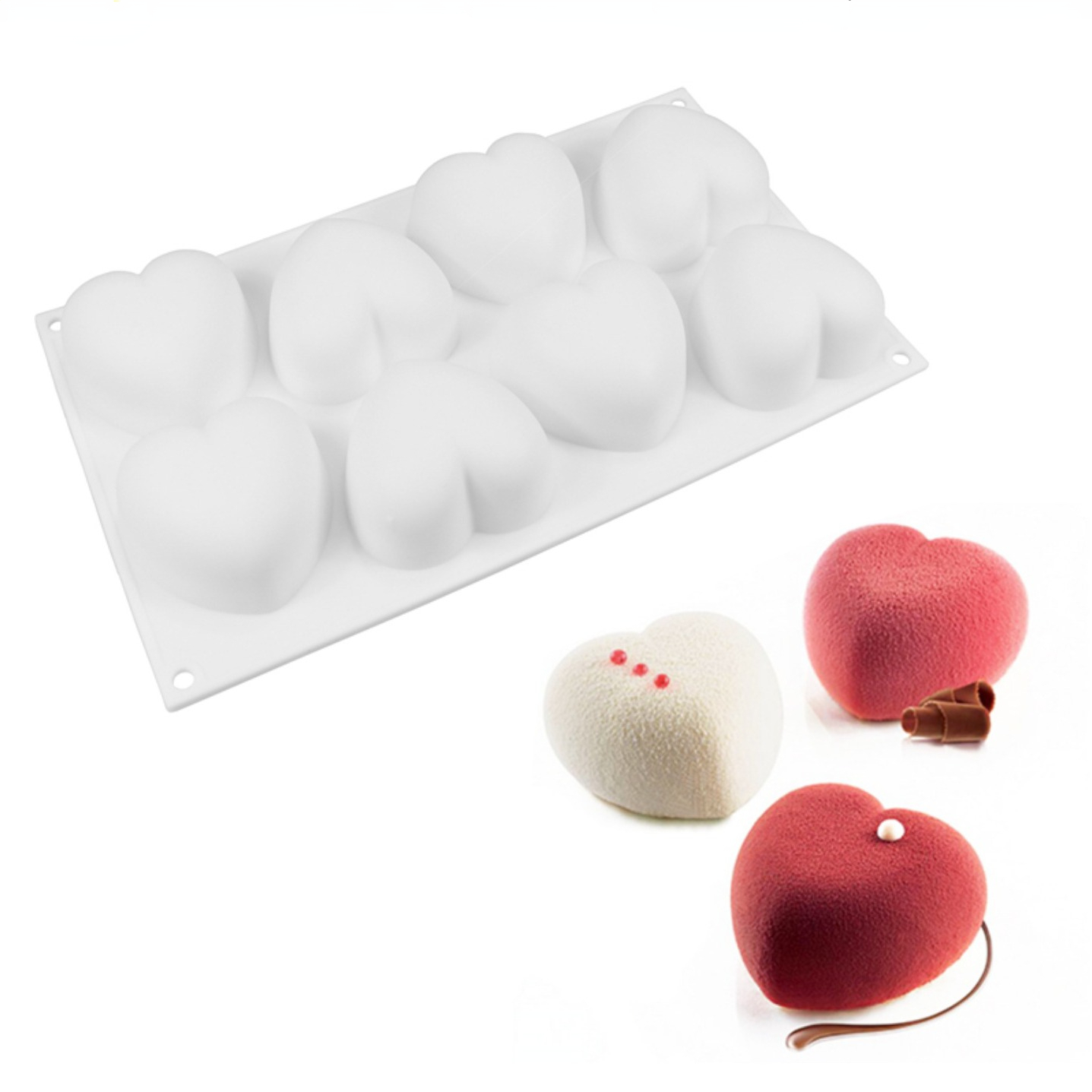 Candle Making Tools - Love Heart Silicone Soap Mold Handmade