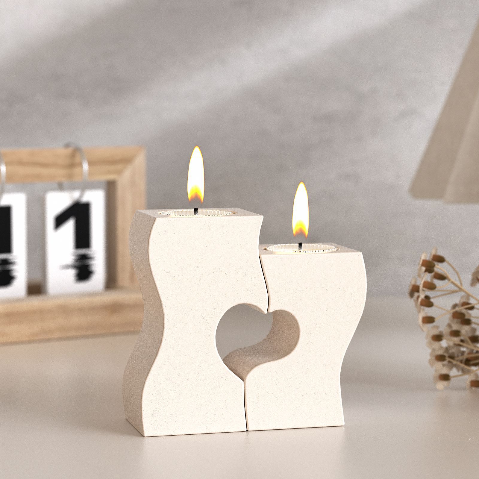 Candle Making Tools - S Heart Candlestick Silicone Molds DIY