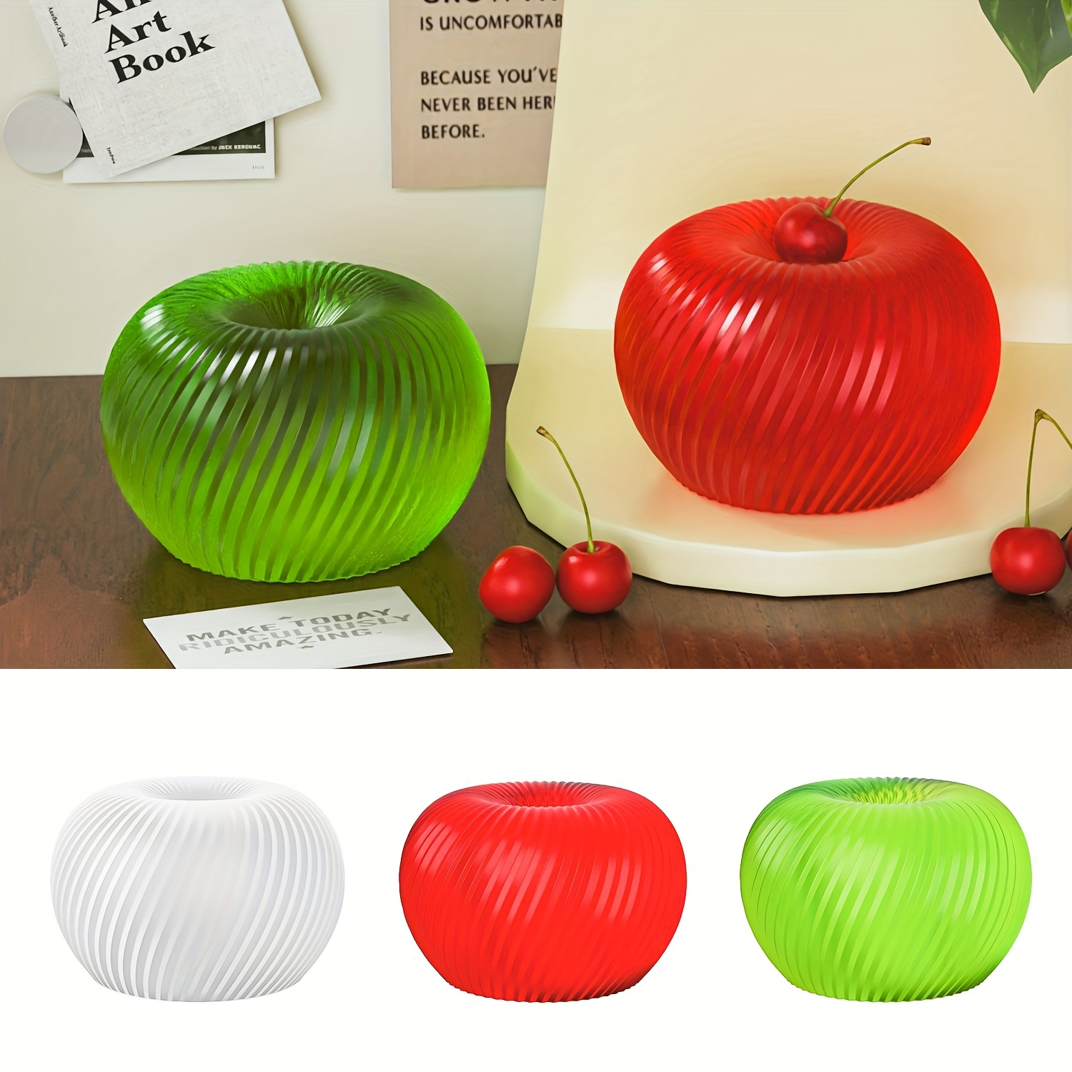 Candle Making Tools - A trendy red apple silicone mold