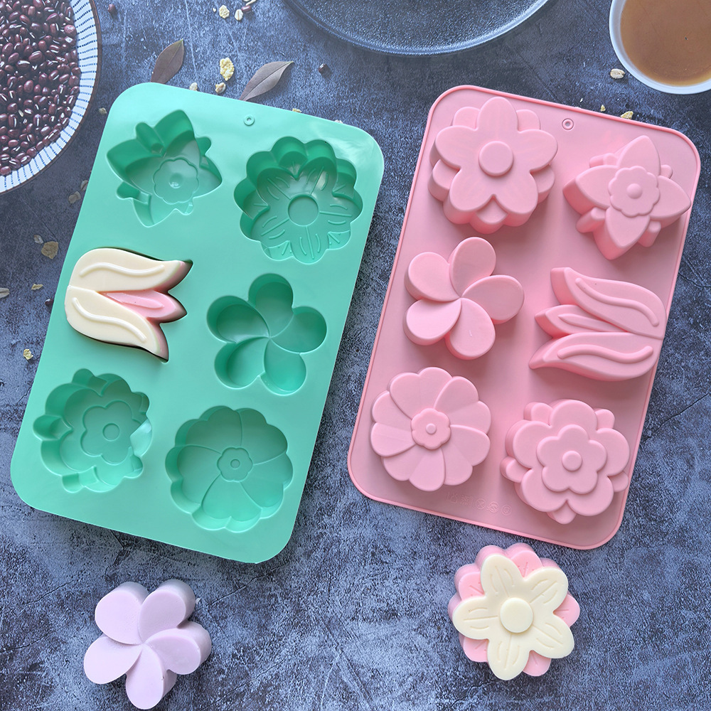 Candle Making Items - kinds Flower Silicone Molds Different Flower-shaped