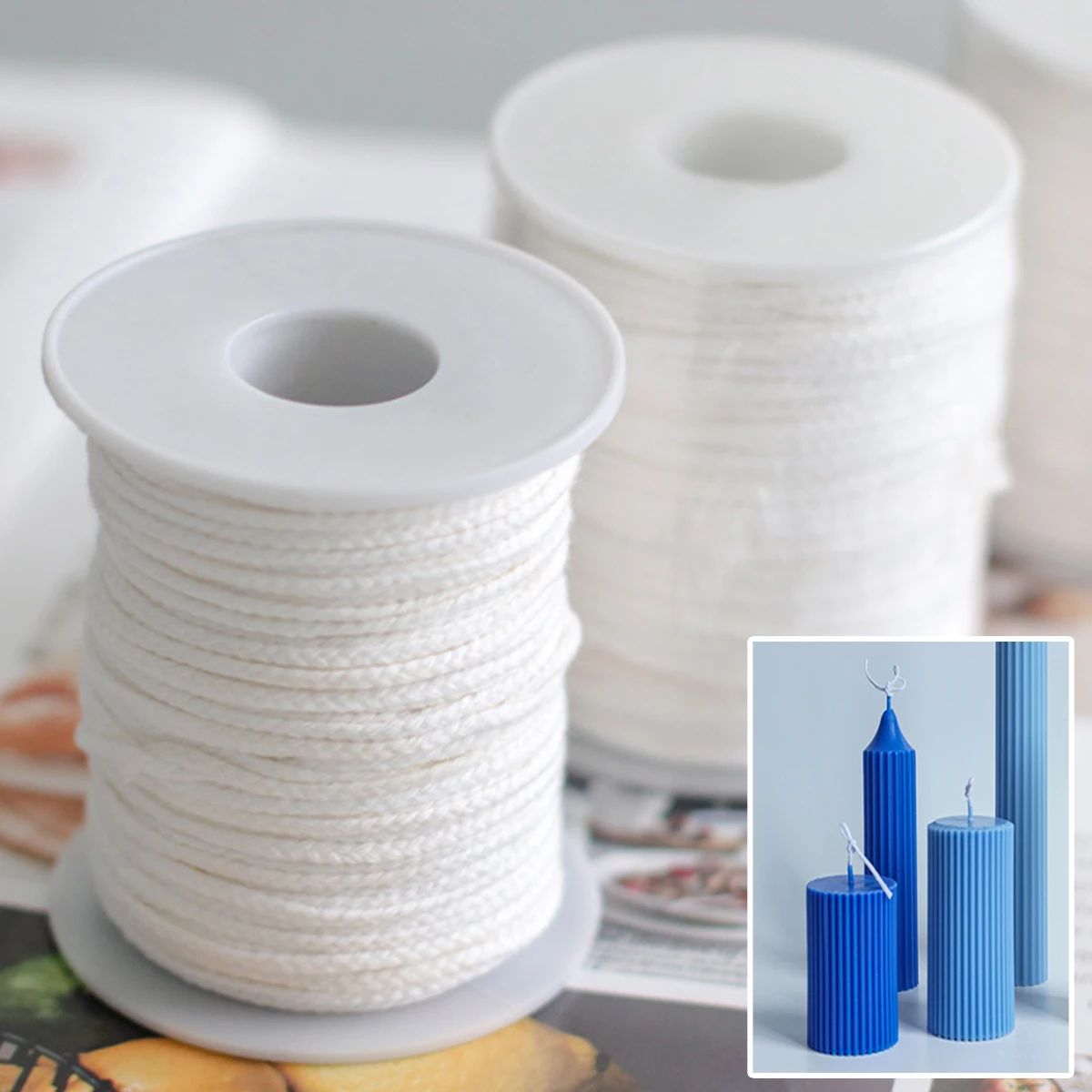 Candle Making Wicks - 61 Meters/Roll White Candle Wick Cotton
