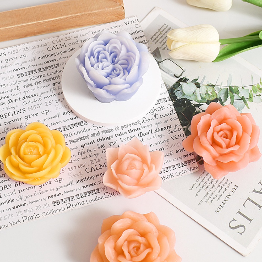 3D Rose Candle Silicone Mold R - Candle Making Austin review and price