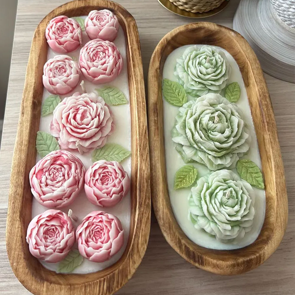 Peony Rose Silicone Candle Mol - Candle Making Austin review and price