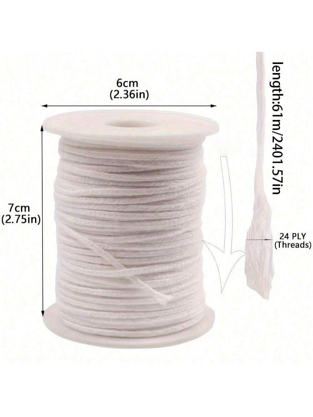 A 2401.57-inch smokeless wick, - Candle Making Wicks review and price