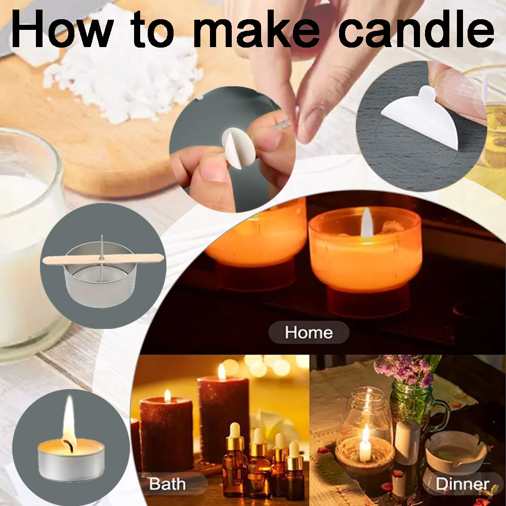 55pcs Flower Candle Wick Wood  - Candle Making Wicks review and price