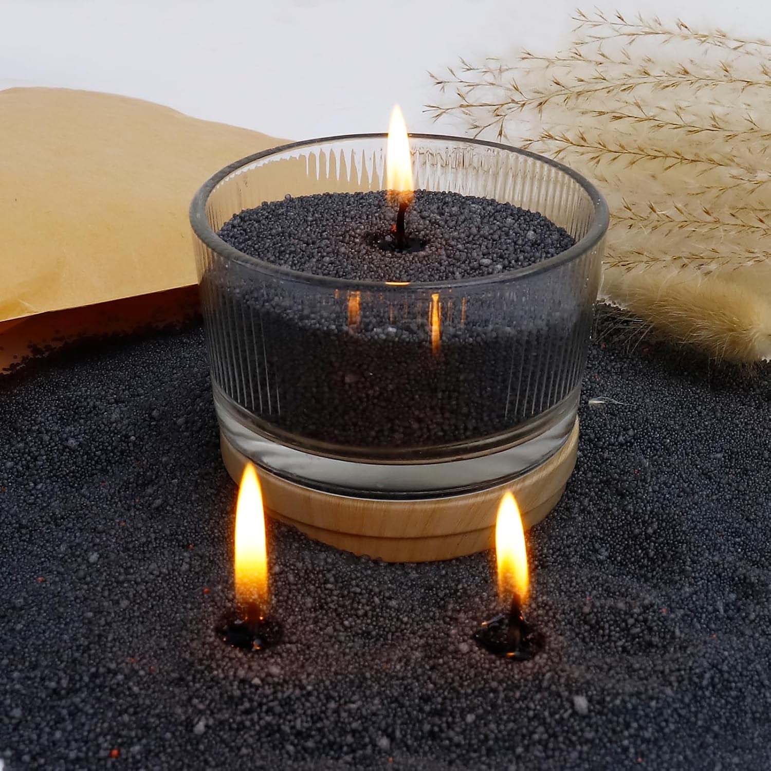 Black Candle Sand with Wick, 2 - Candle Making Wicks review and price
