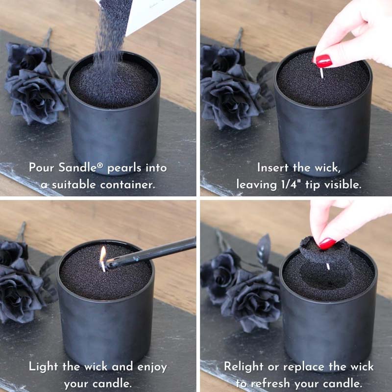 Black Candle Sand with Wick, 2 - Candle Making Wicks review and price